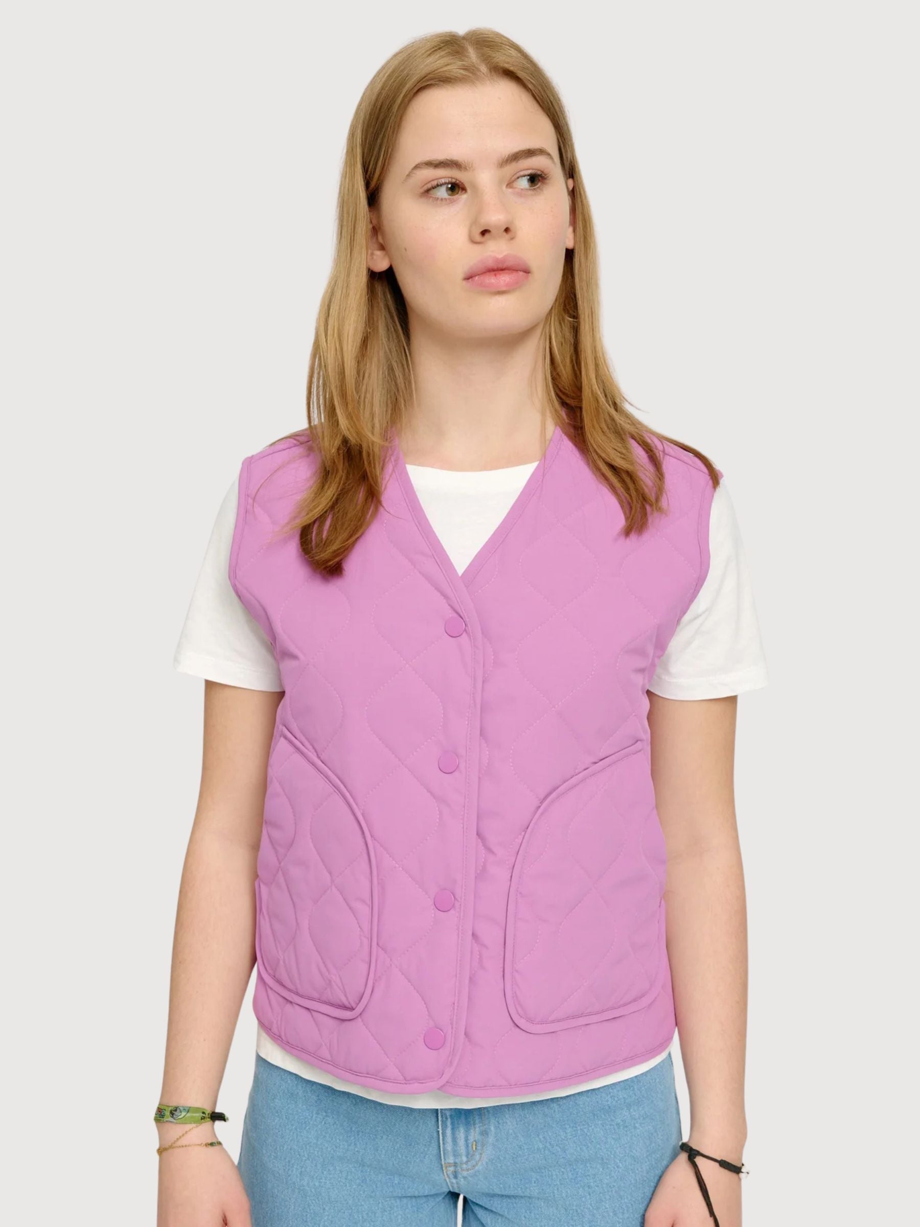 Vest Basic Light Padded Woman Mulberry | Mazine