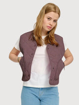 Vest Basic Light Padded Woman Eggplant | Mazine