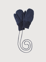 Gloves Boiled Wool Dark Blue Baby |  Disana