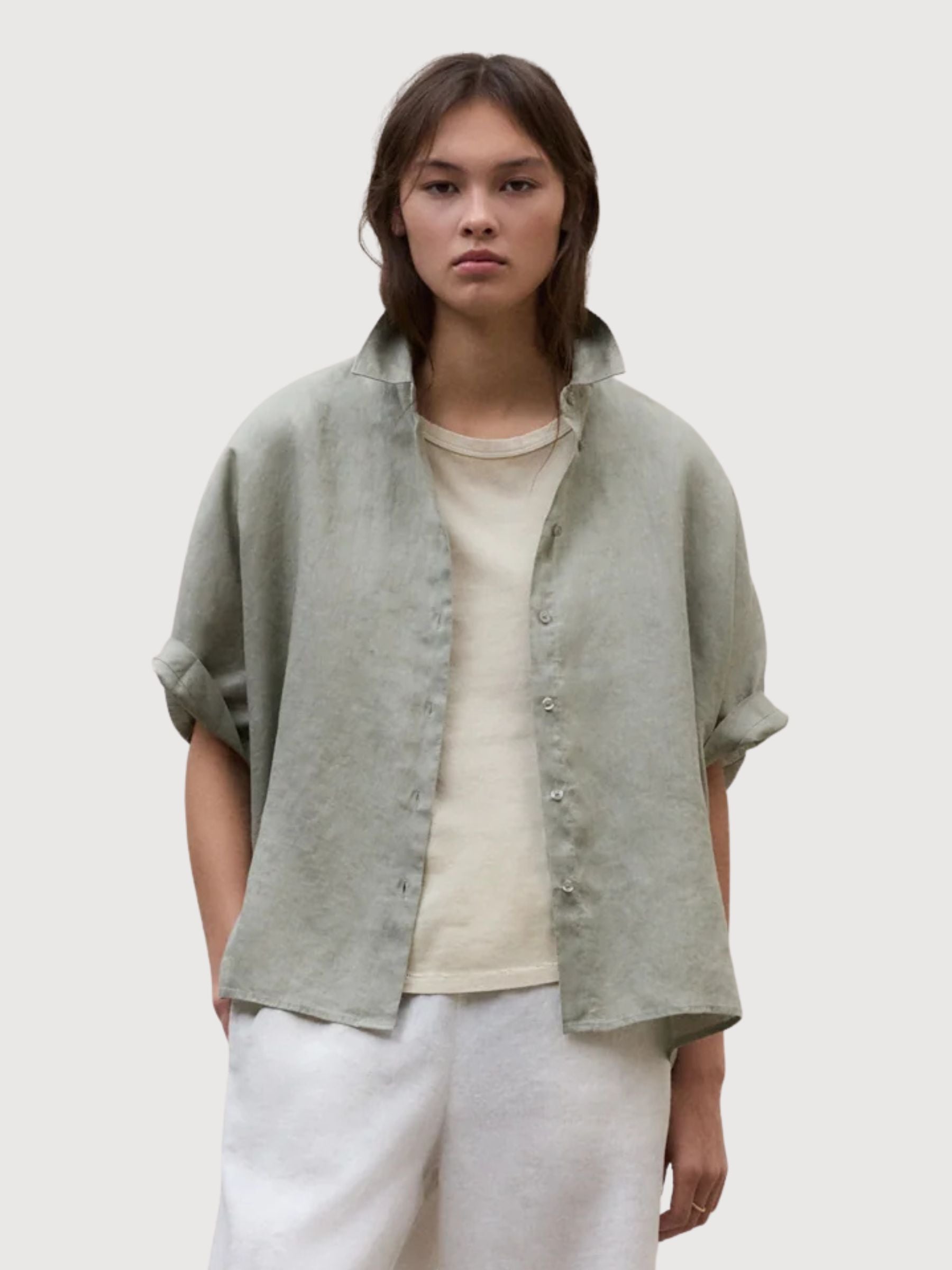 Melania Shirt Woman Sage | Ecoalf