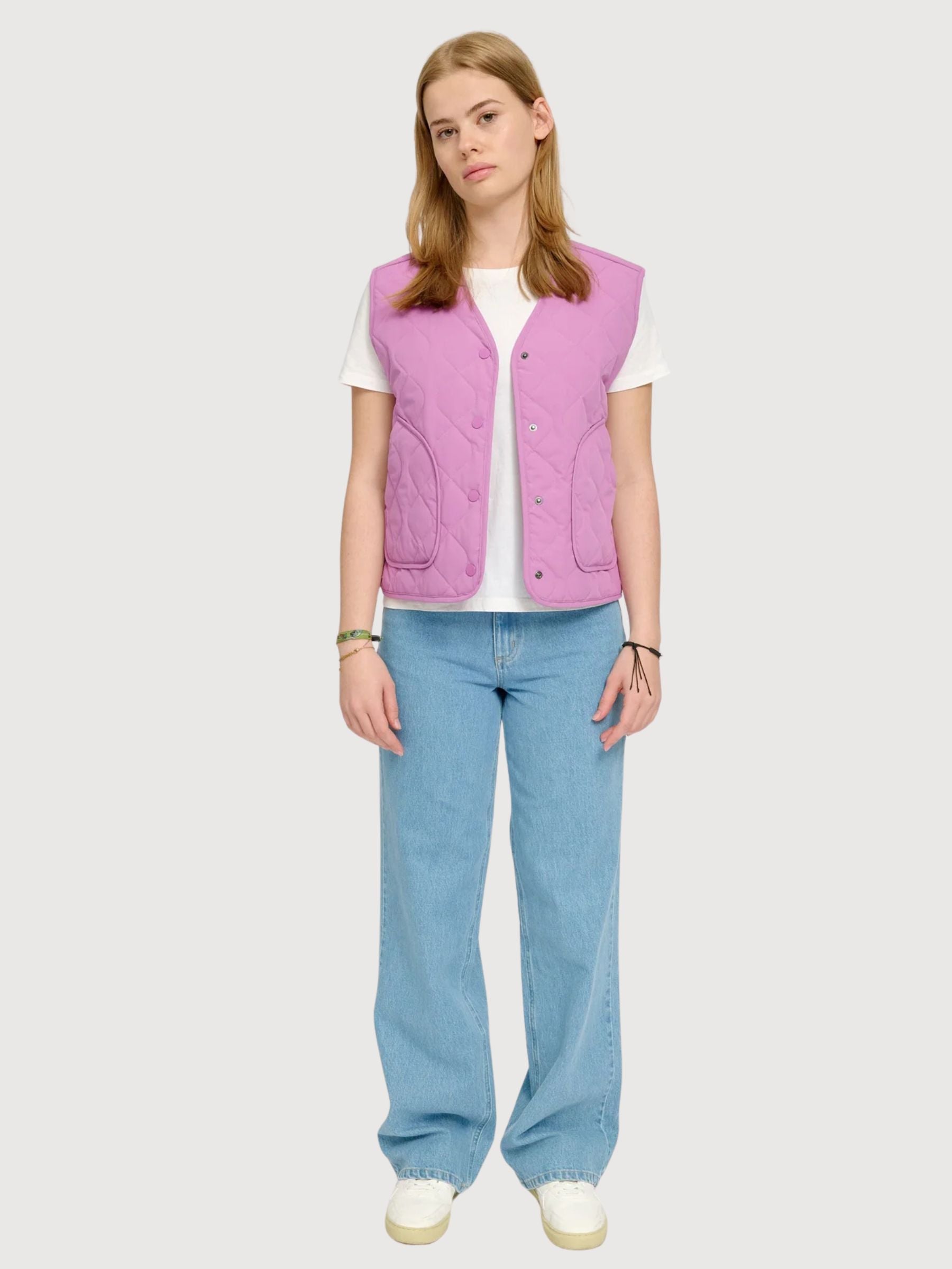 Vest Basic Light Padded Woman Mulberry | Mazine