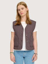 Vest Basic Light Padded Woman Eggplant | Mazine