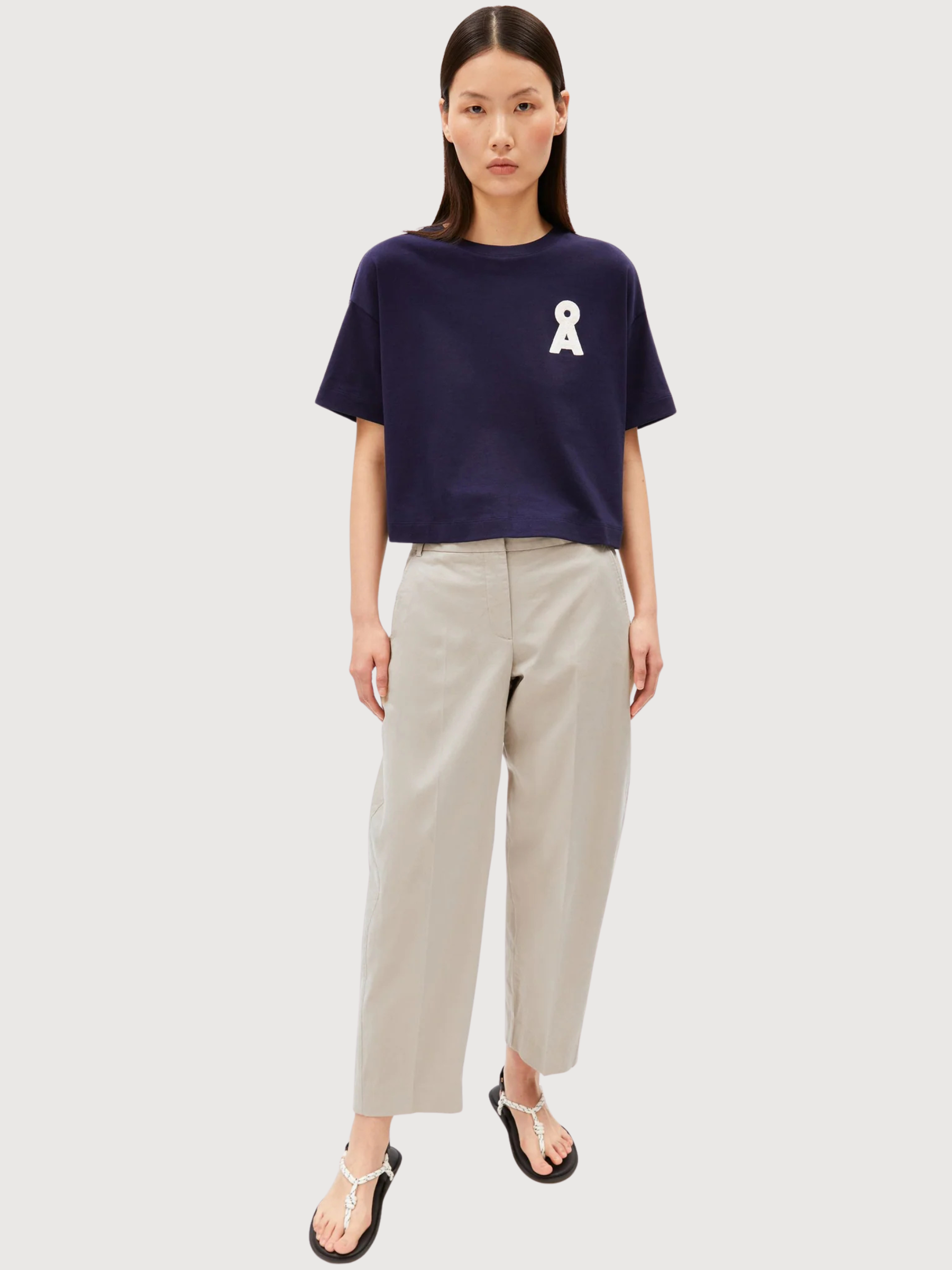 T-Shirt Albertaraa Tinted Navy Woman | Armedangels