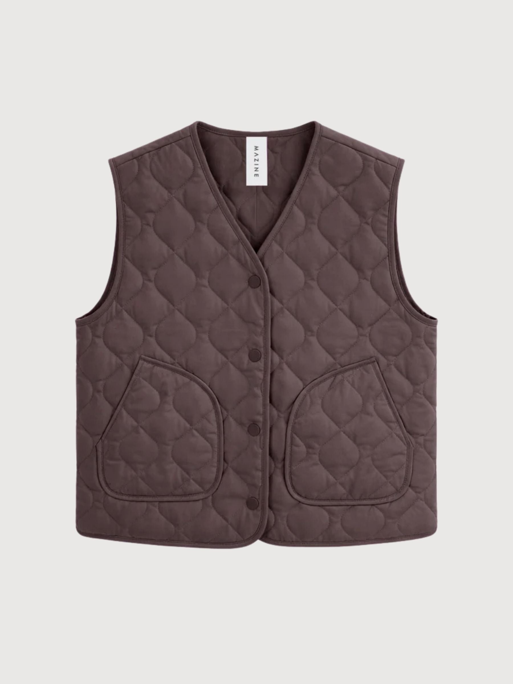Vest Basic Light Padded Woman Eggplant | Mazine