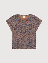Rib Top Ven Leopard Light Brown Woman | Dedicated