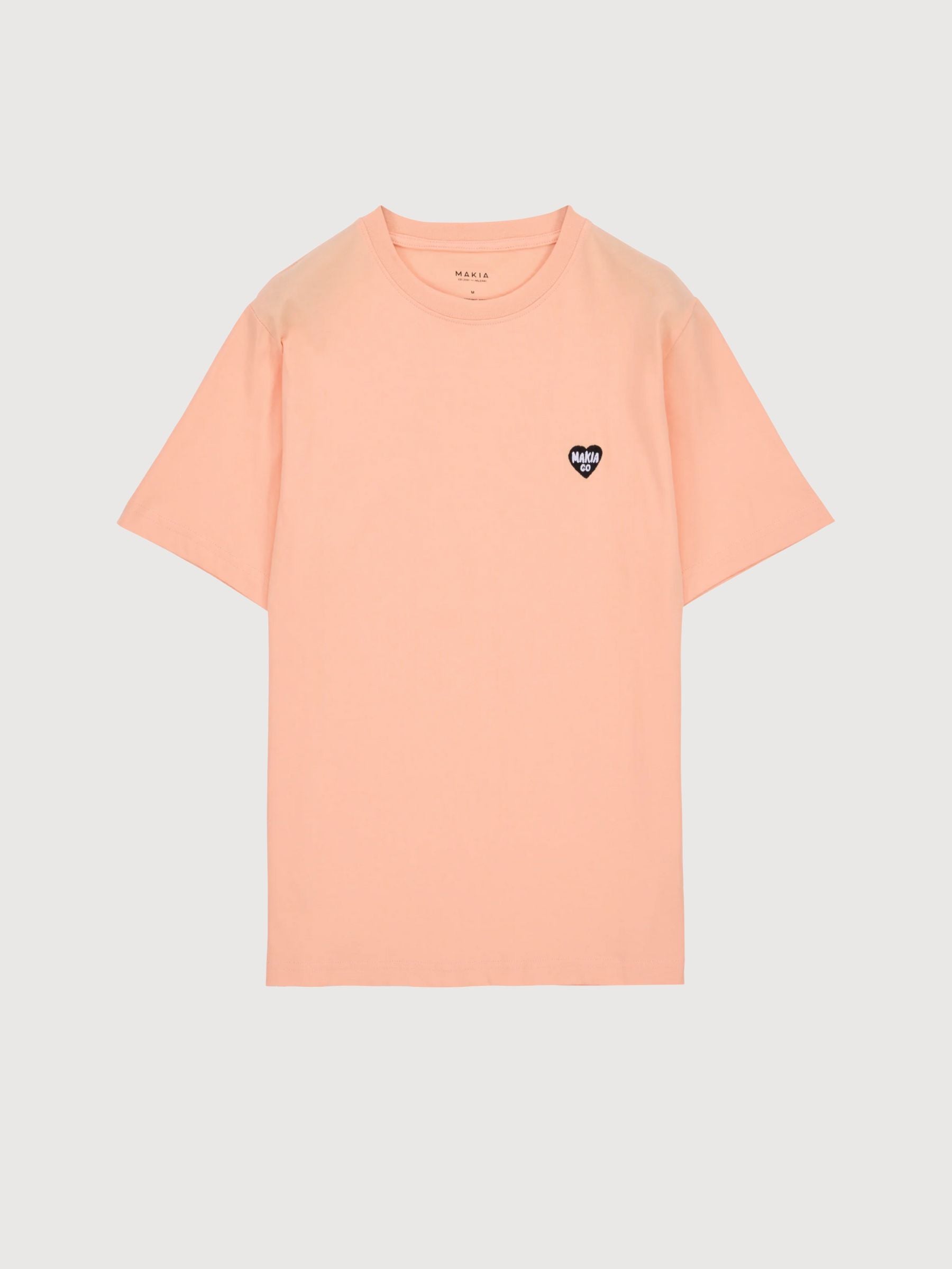 Heart T-shirt Peach | MAKIA