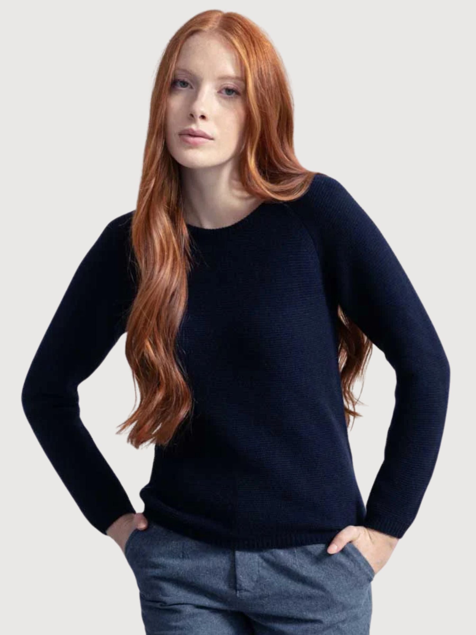 Giulietta Pullover Blau Navy Cashmere Damen | Rifo