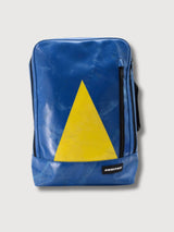 Backpack F306 Hazzard Dark blue & Yellow In Used Truck Tarps | Freitag