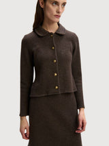 Cardigan Carina Cafe Woman Wool/Cotton | Stapf