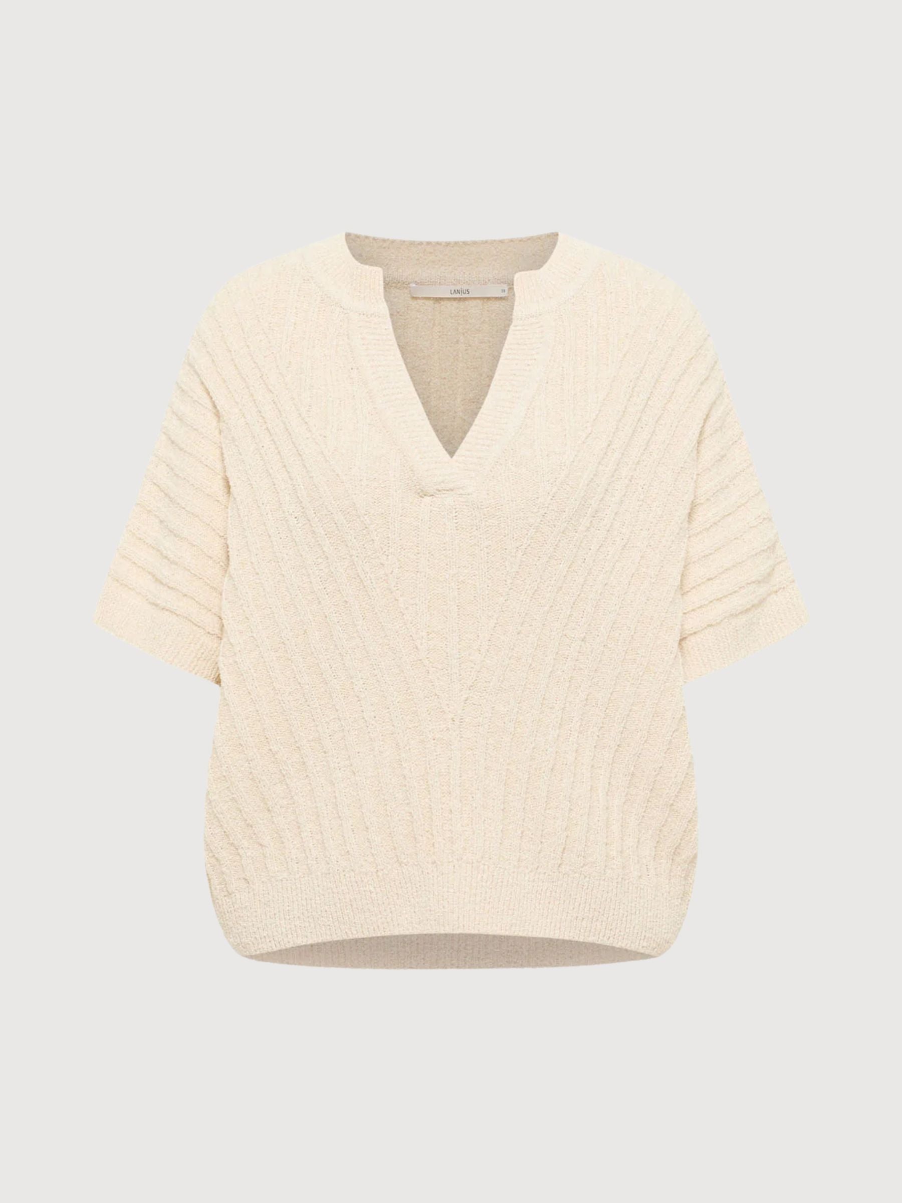 Pullover Boucle Creme Gots | Lanius