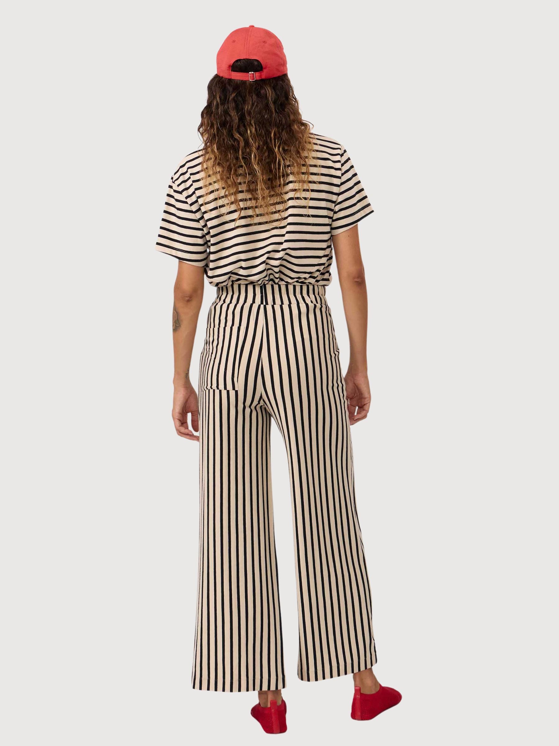 Trouser Palau Stripes Black Woman | Suite13lab