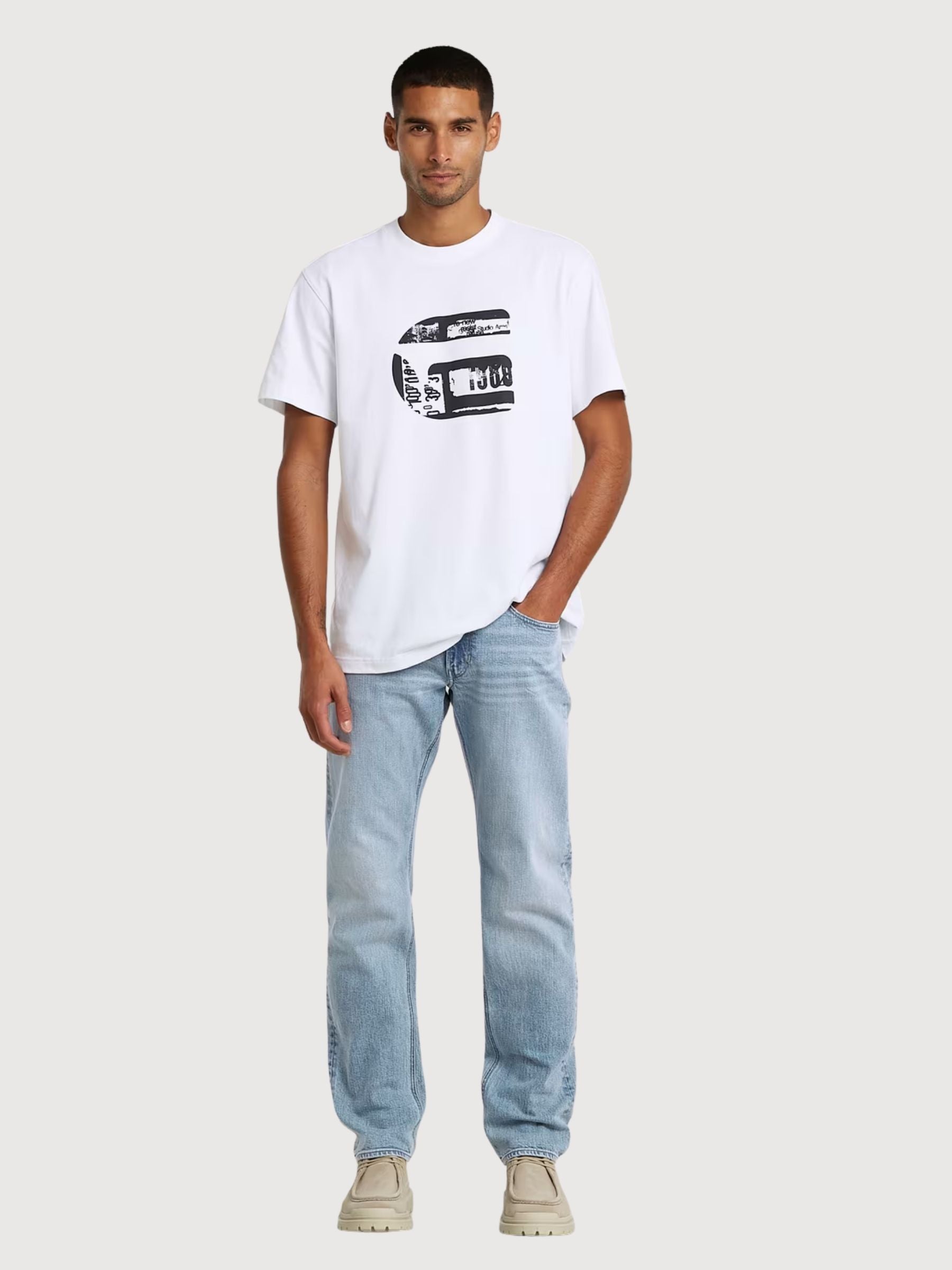 Jeans Mosa Straight sun Faded Cloud Man | G-Star