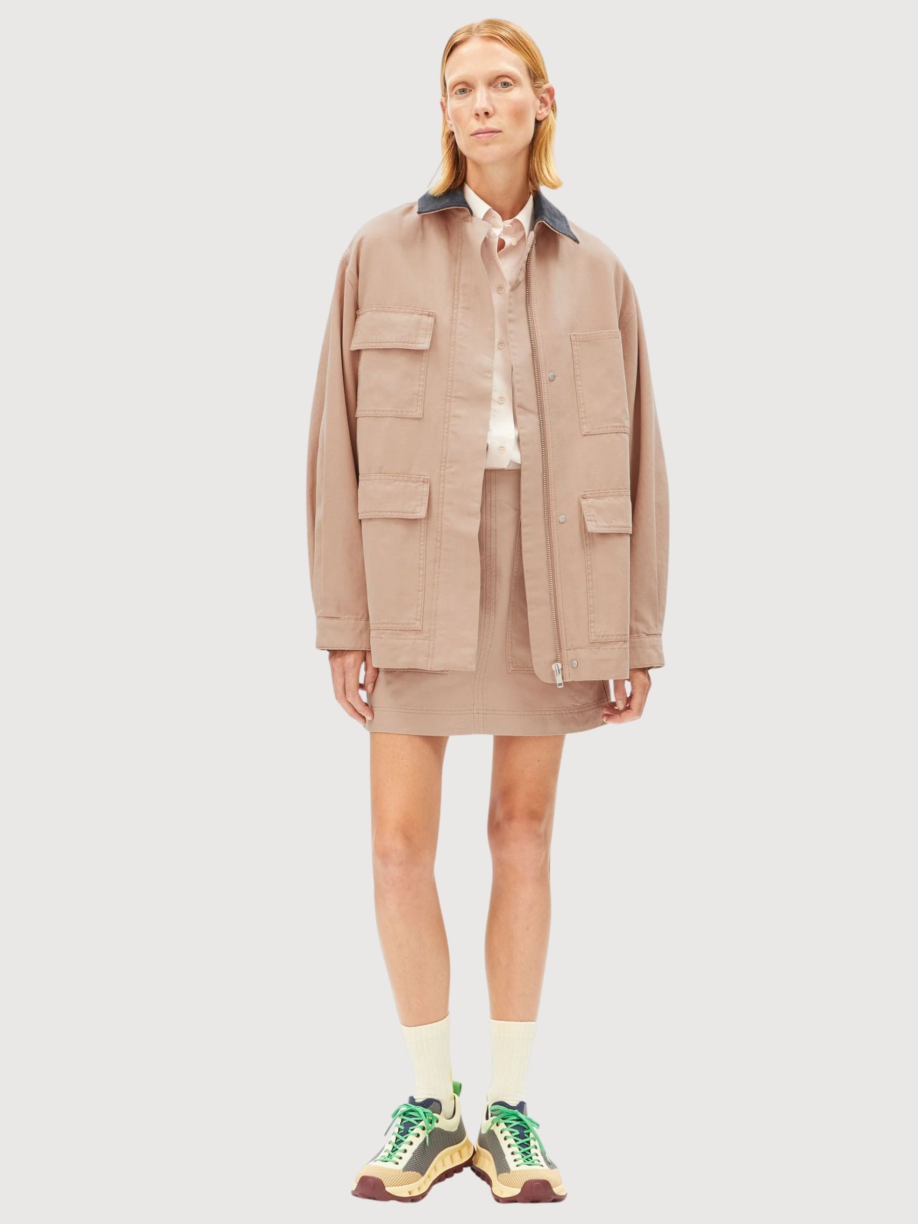 Arbeitsjacke aus Canvas Farbe True Camel | Armedangels