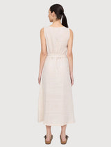 Kleid Maxi Ärmellos Leinen Moon | Mazine