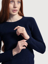 Giulietta Pullover Blau Navy Cashmere Damen | Rifo