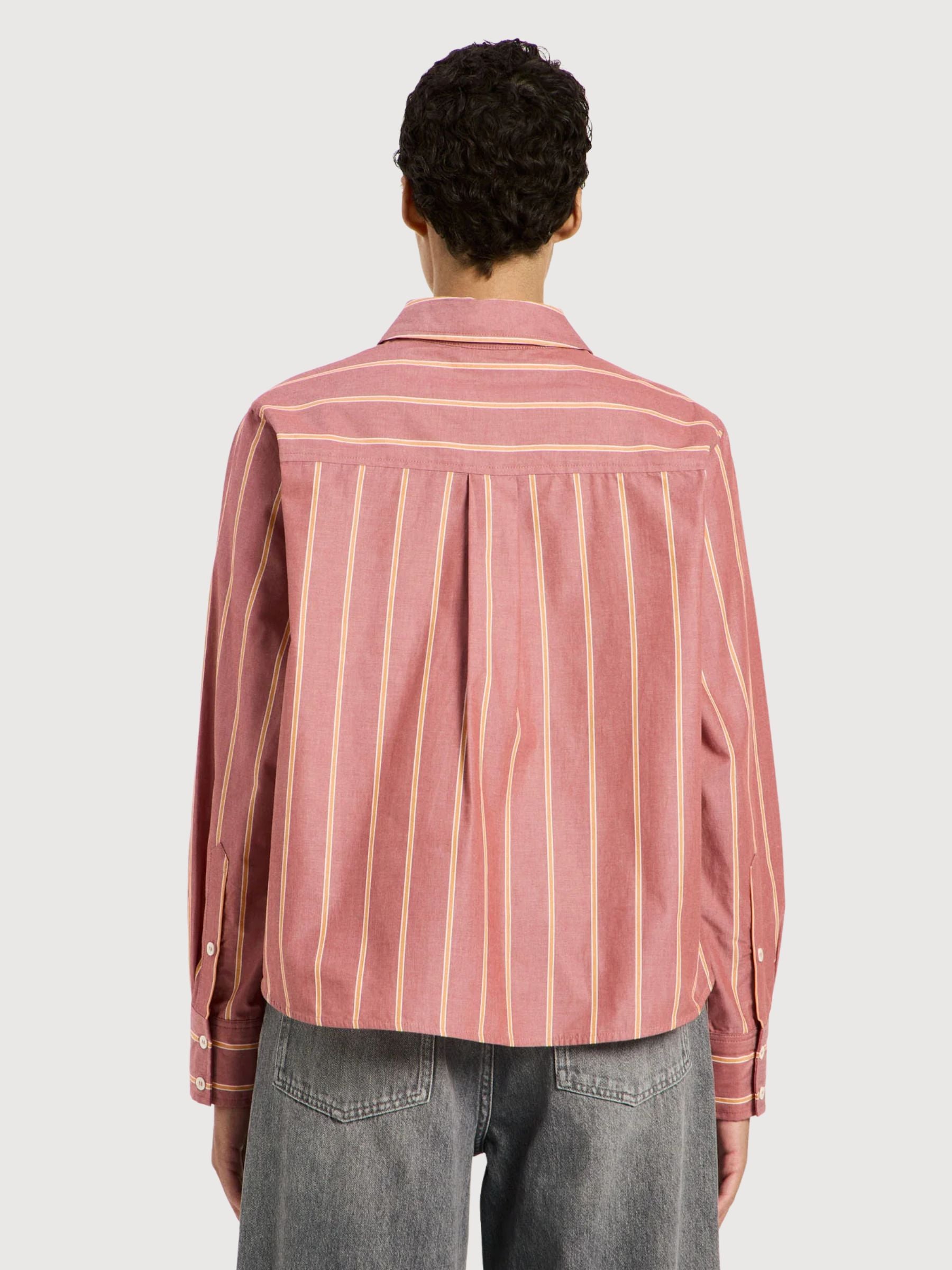 Striped Shirt GOTS Brick/Carrot | Lanius