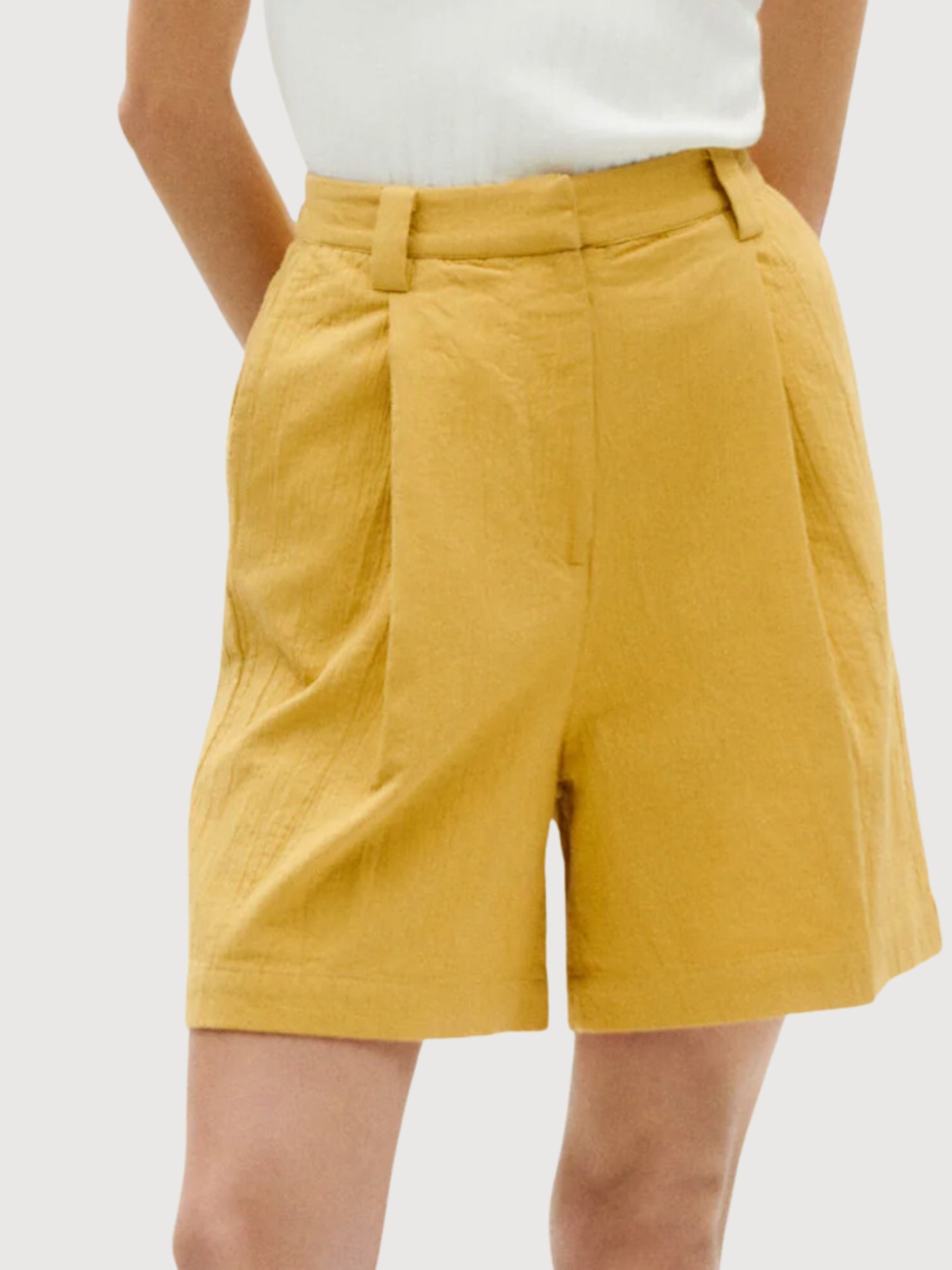 Pantaloncini Lia Giallo Cotone organico | Thinking Mu