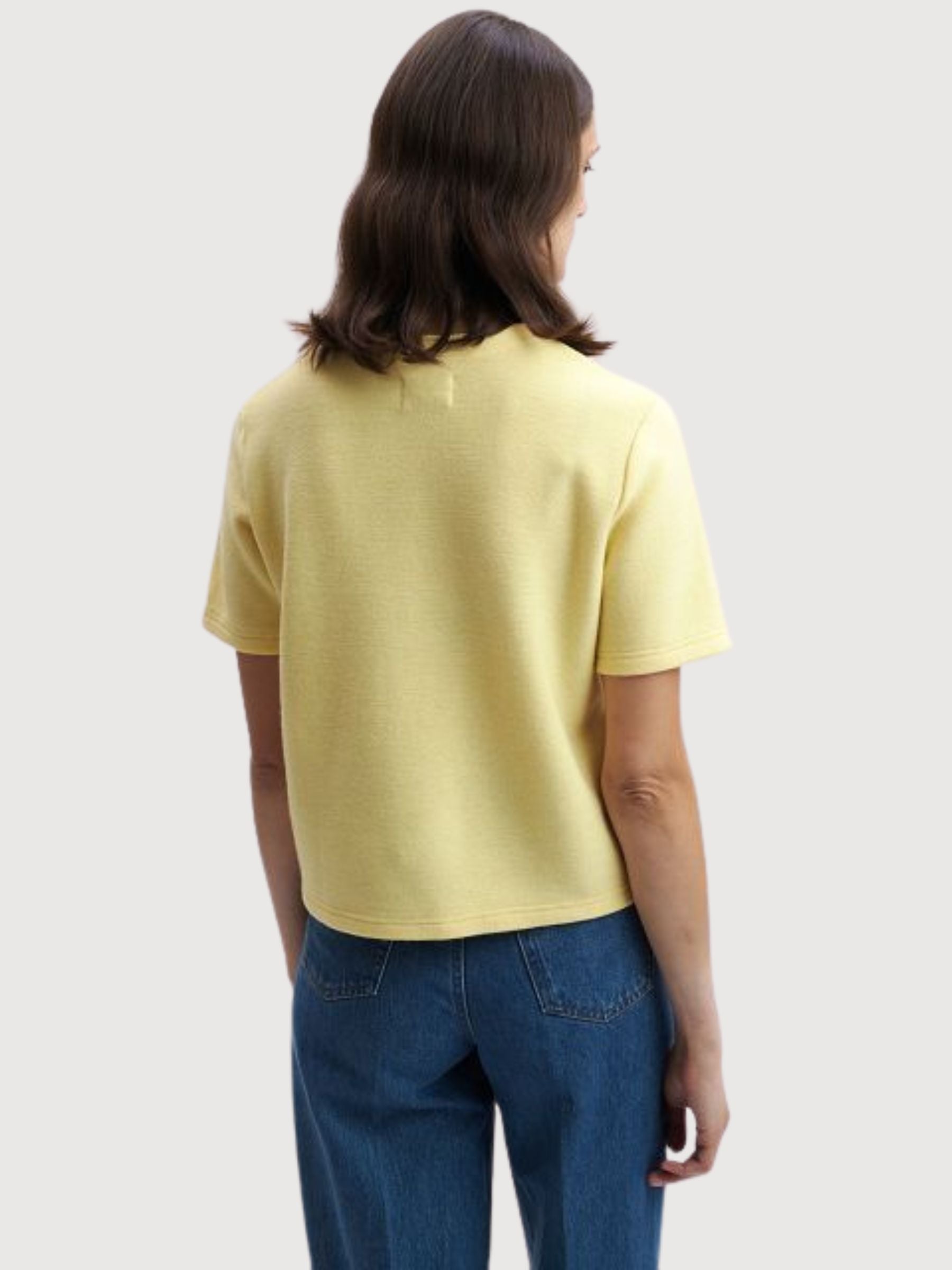 T-Shirt Elisa Woman Lemon Merino/Cotton | Stapf