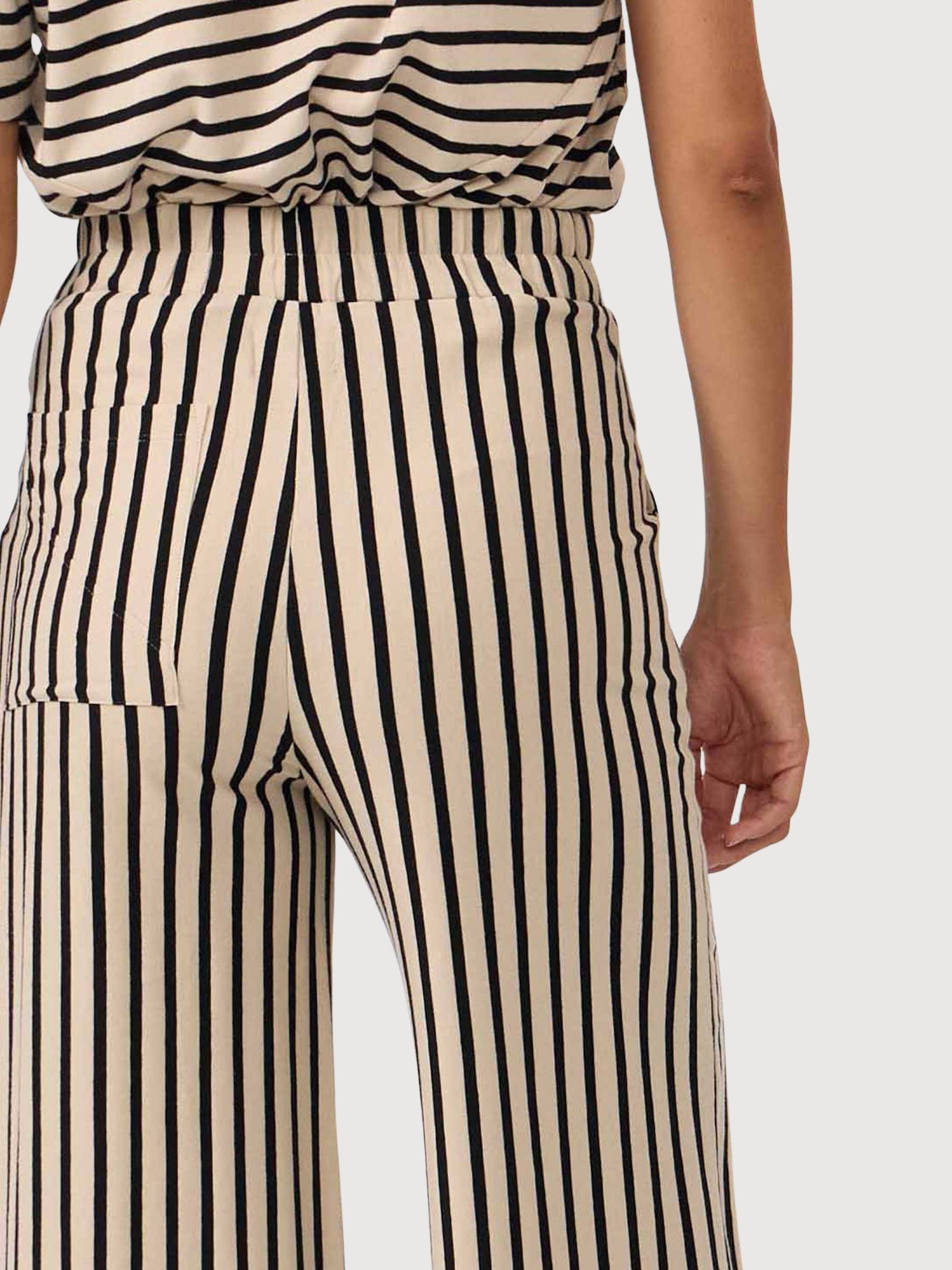 Trouser Palau Stripes Black Woman | Suite13lab