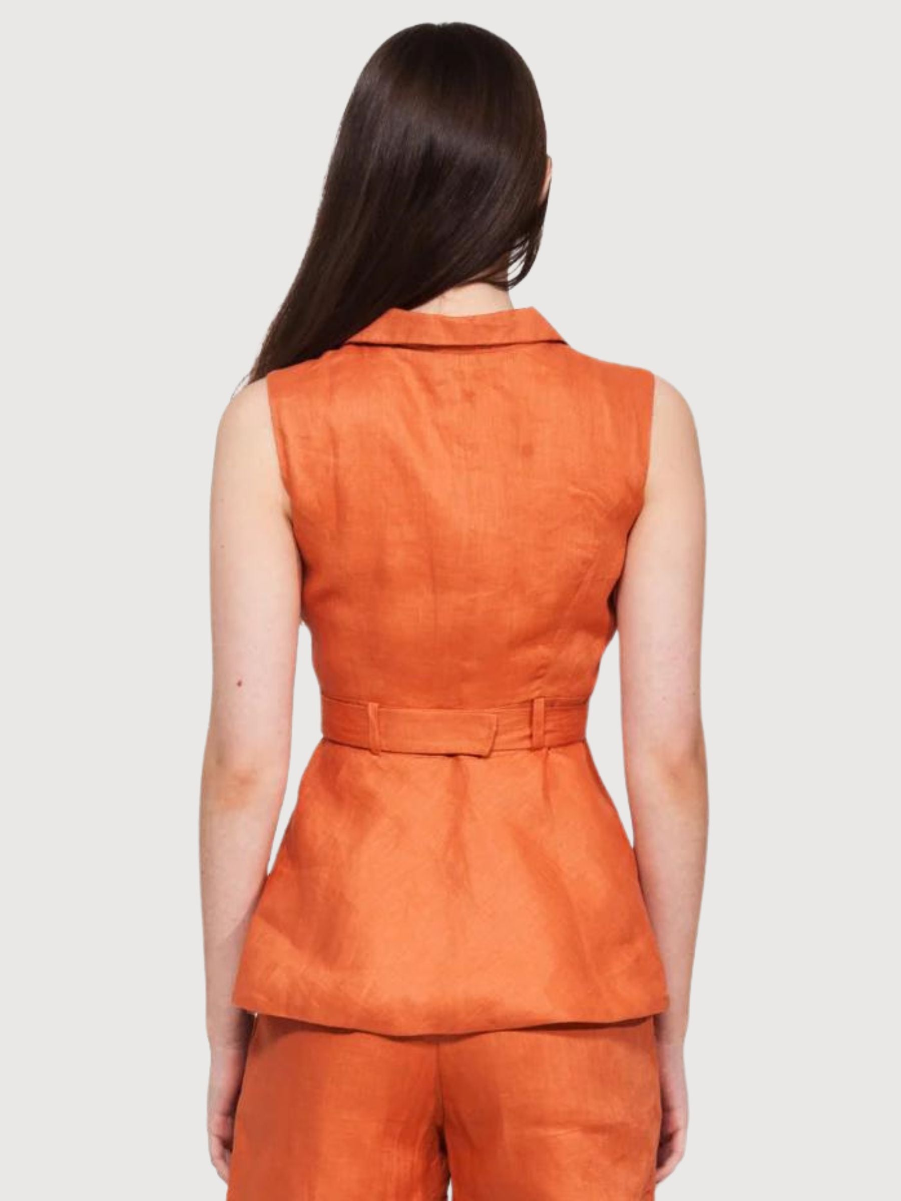 Petunia Burnt Orange Peplum Top | Balaquin