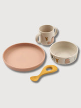 Vivi Silicone Tableware Set 4-Pack Cats & Dogs