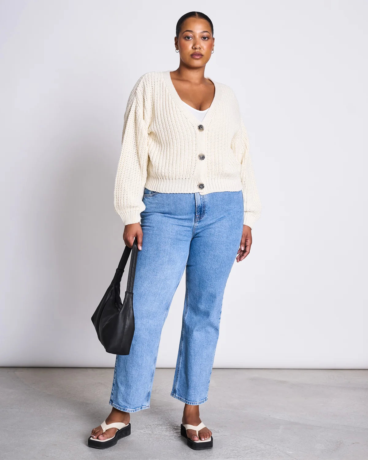 Cardigan Lena Offwhite Cotton Woman | Jan N June