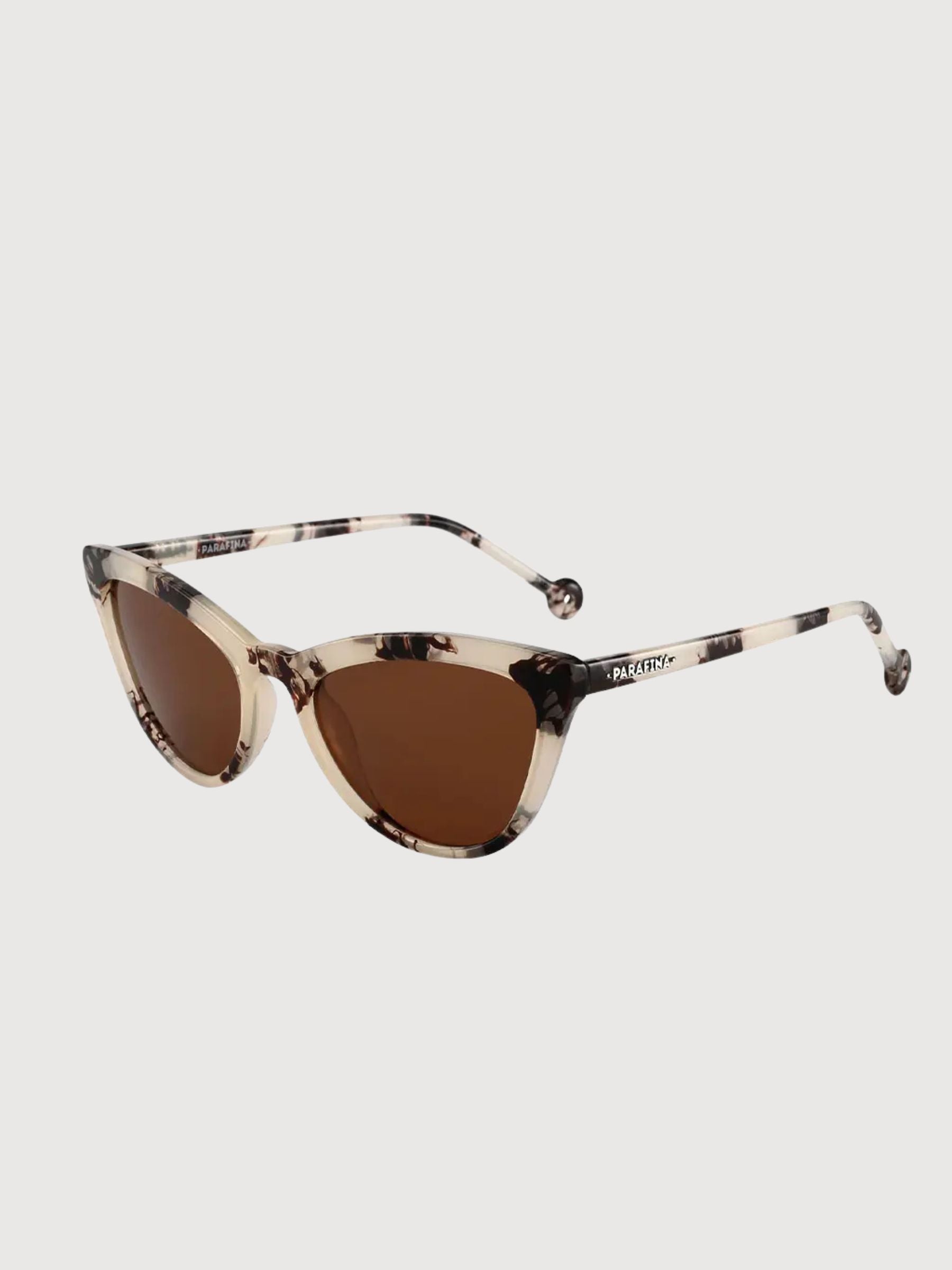 Eco-friendly multicolor unisex sunglasses, made of recycled HDPE plastic with a stylish Havana/Royal Caramel design.