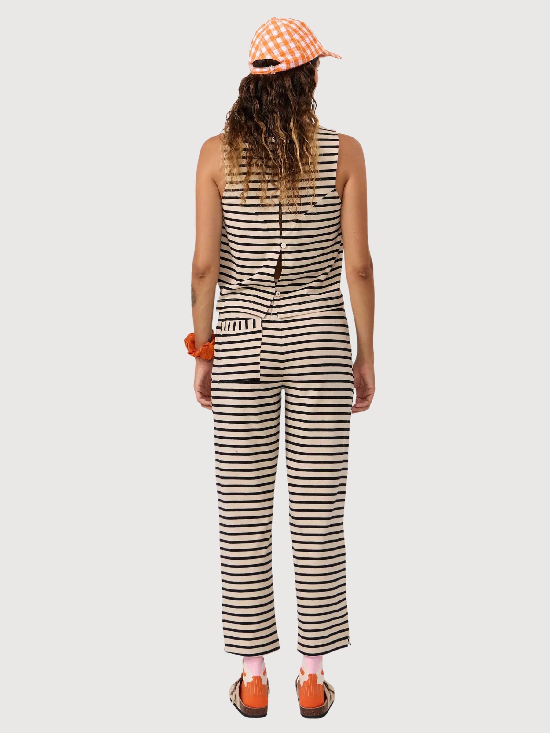 Top Sil Stripes Black Woman Cotton | Suite13lab