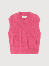 Mica Knitted Vest Pink | Thinking Mu