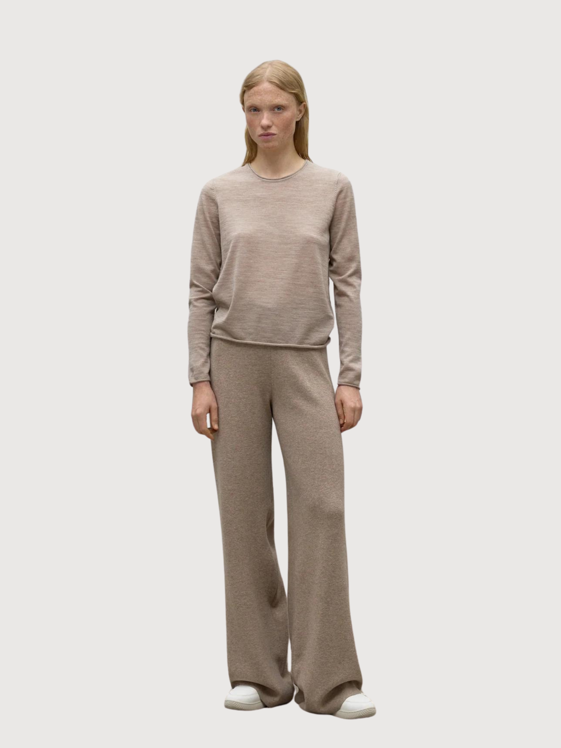 Milo Knit Woman Dark Sand Melange | Ecoalf