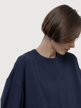 T-Shirt Sienna Woman Blue Mora Viscose | Rifo