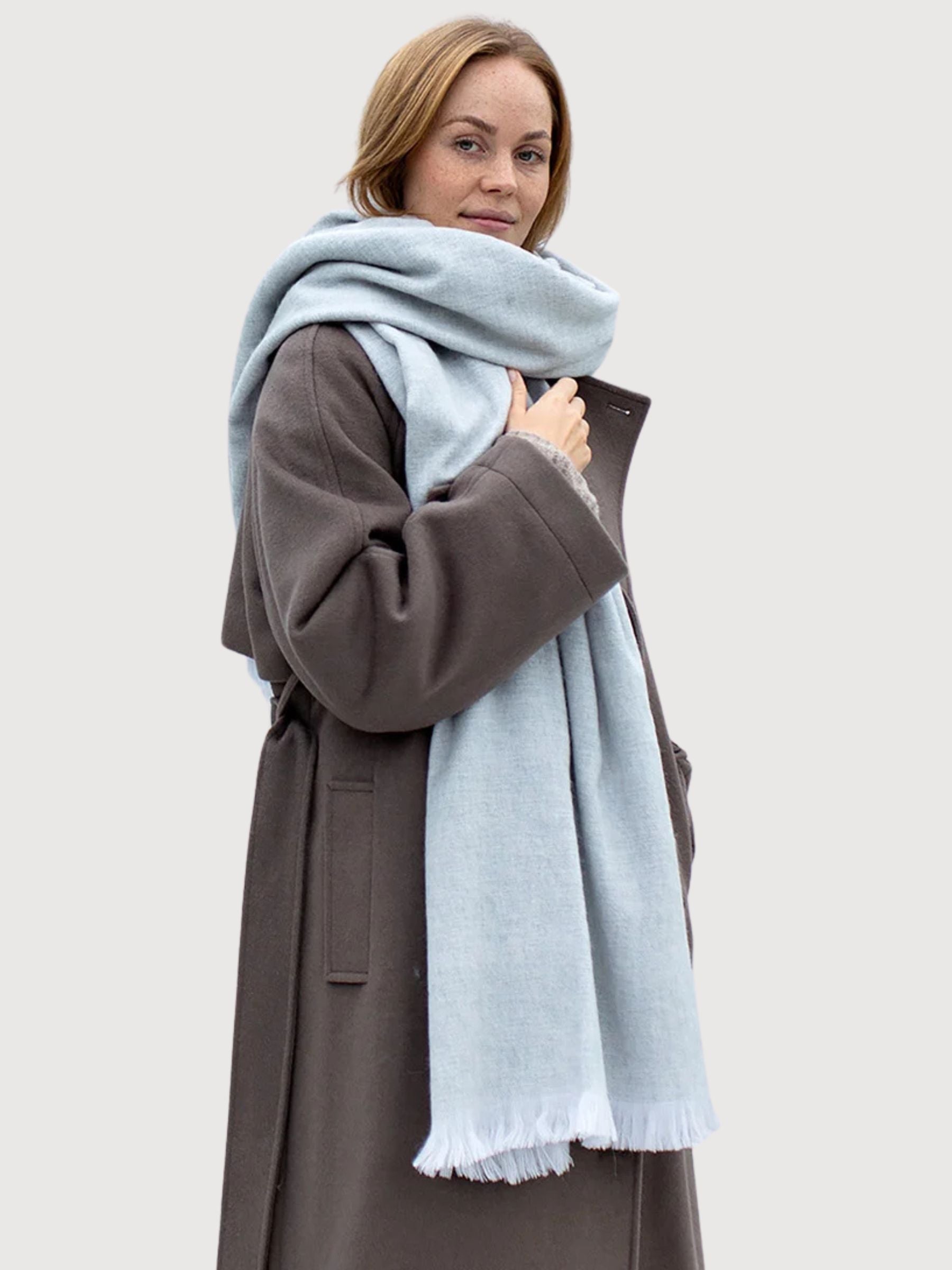 Alpaca Scarf Brushed Solid Azul Canvas | Bufandy