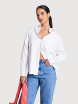 Marmo White Oversized Woman Blouse | Jan N June