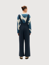 Blueberry Pia Dark Blue Woman Jumpsuit | Thinking Mu