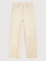 Leila Cropped Woman Pants White | KING OF INDIGO