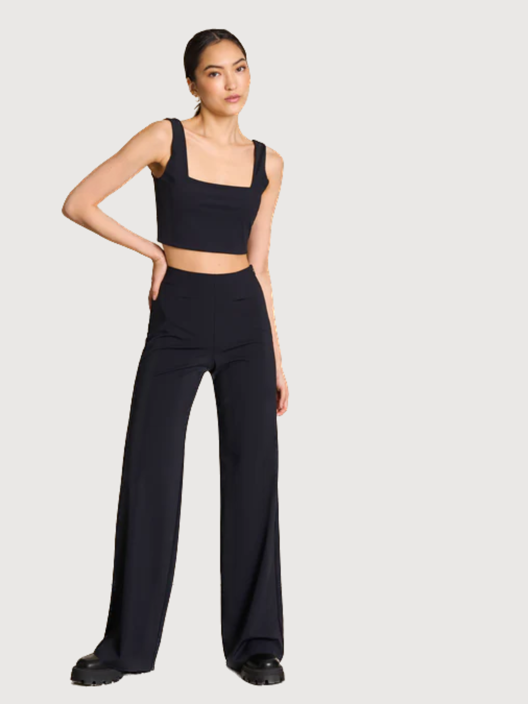 Marlene Black Woman Wide trousers | Jane N June