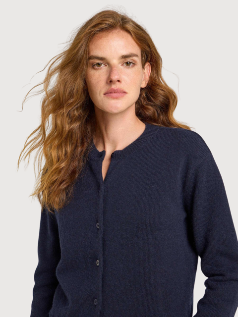 Boxy Strickjacke Blau Damen | Lanius