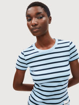 T-Shirt Kardaa Stripes Blue-Navy | Armedangels