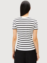 T-Shirt Kardaa Stripes White-Black | Armedangels