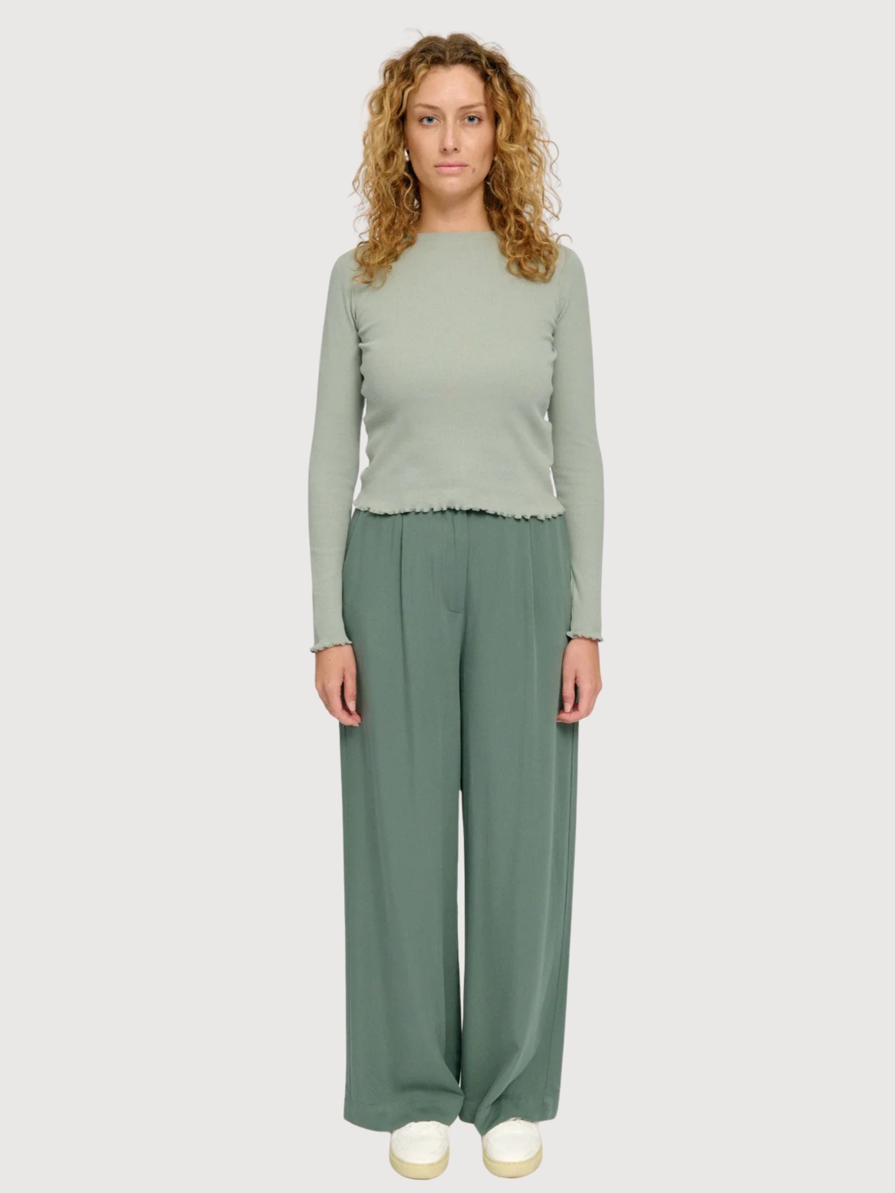 Babylock Hems Longsleeve Damen Eukalyptus | MAZINE