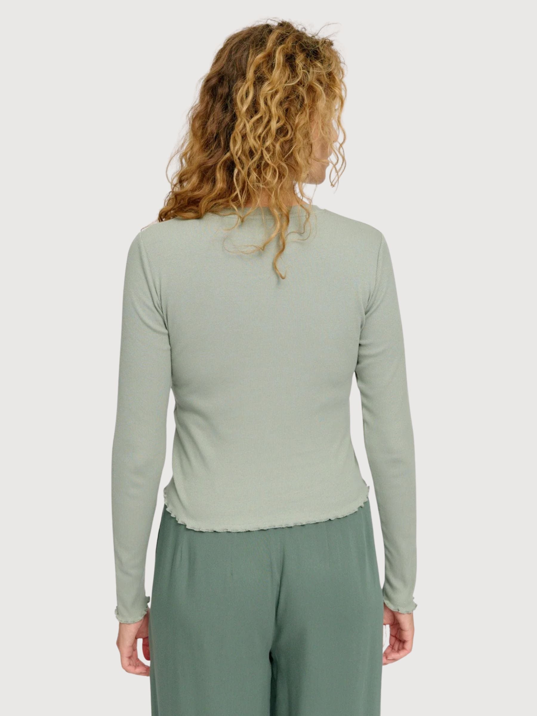Babylock Hems Longsleeve Damen Eukalyptus | MAZINE