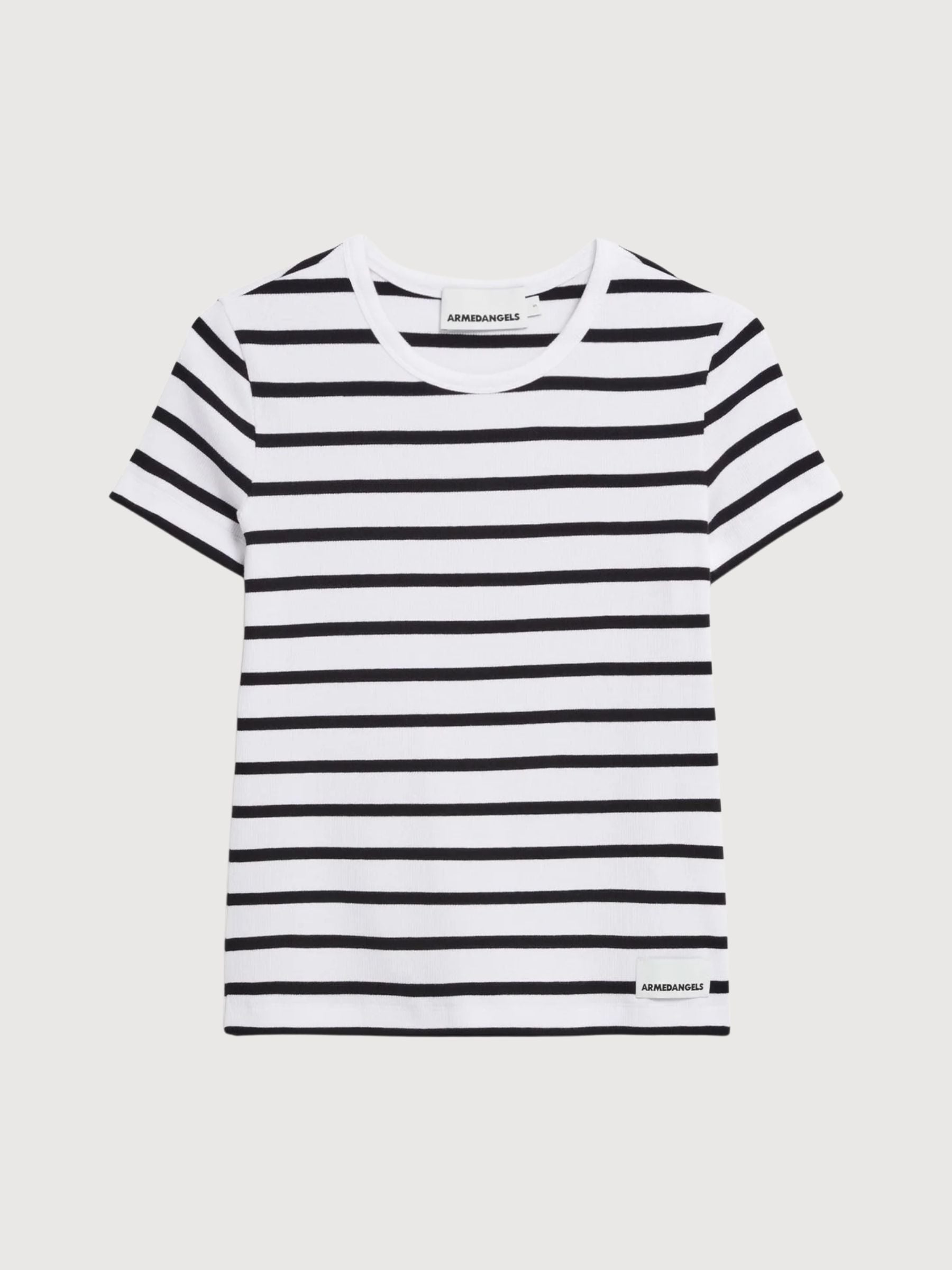Maglietta Kardaa Stripes Bianco-Nero | Armedangels