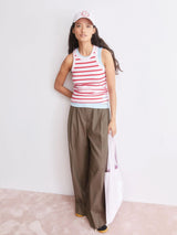 Top Kanitaa Stripes Pink-Red Woman | Armedangels