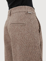 Trousers Nyxaa Tweed Beige Woman Cotton | Armedangels