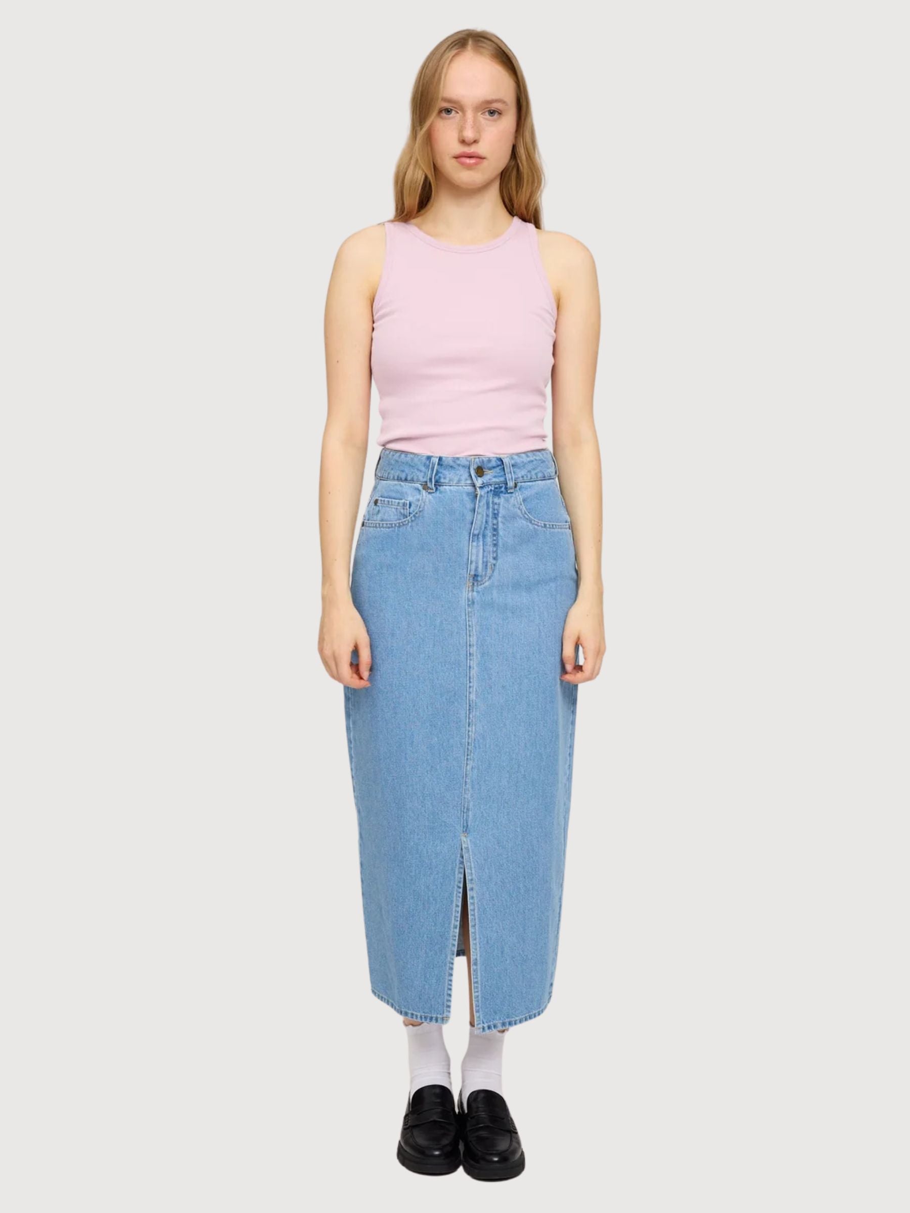 Tanktop Basic Peony Pink Cotton | Mazine