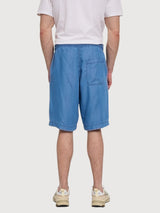 Pantaloncini in denim da uomo, modello pull-on, blu scuro | Mazine