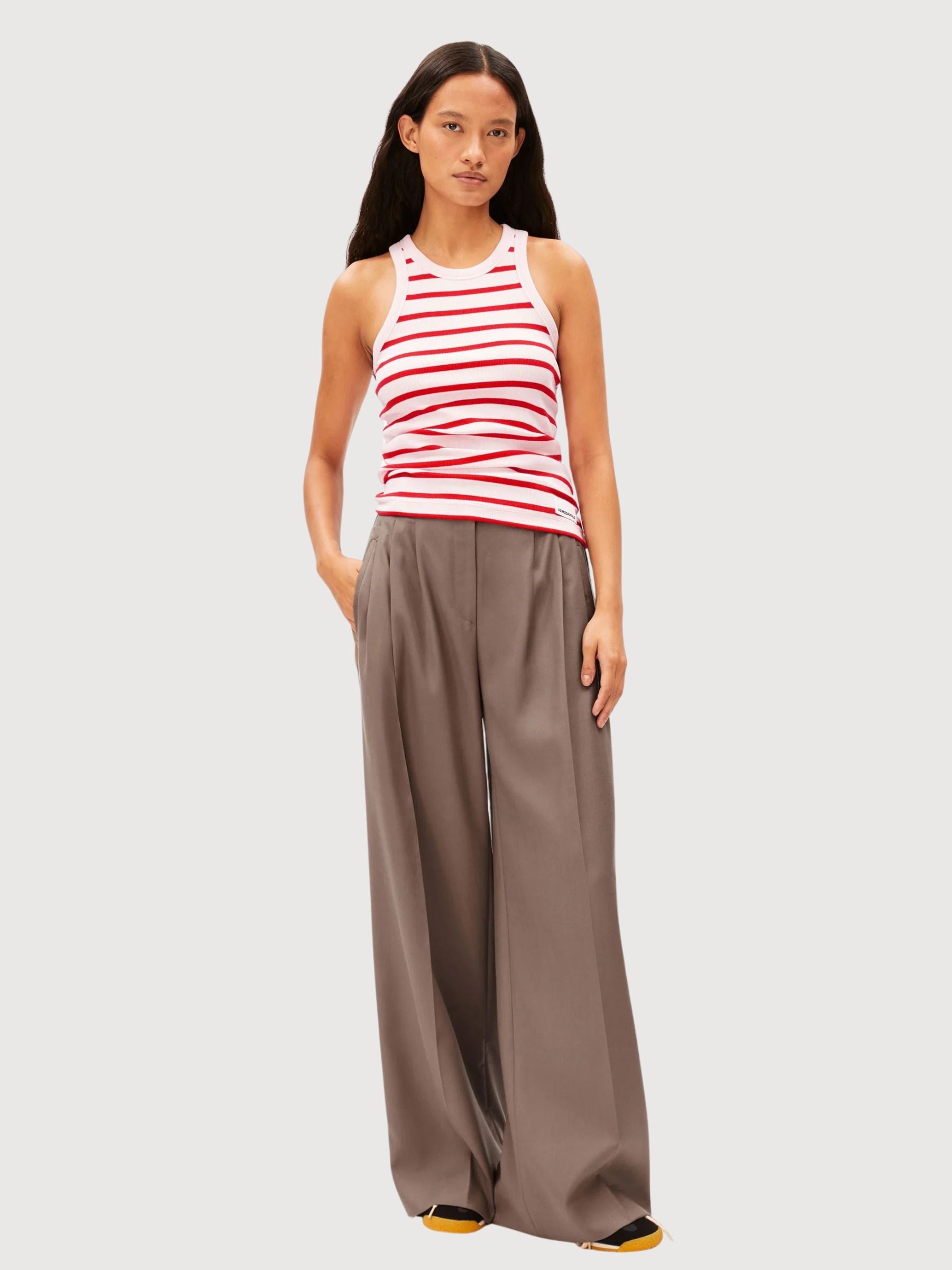 Top Kanitaa Stripes Pink-Red Woman | Armedangels