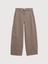 Trousers Nyxaa Tweed Beige Woman Cotton | Armedangels