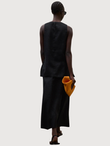 Skirt Beth Woman Black Linen | Ecoalf