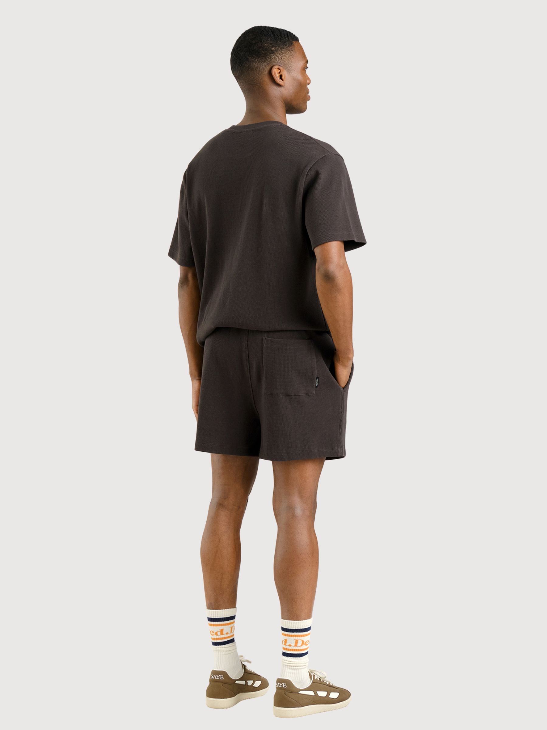 Pantaloncini da uomo Essingen Waffle Phantom Black | DEDICATED